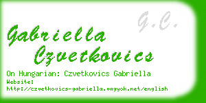 gabriella czvetkovics business card